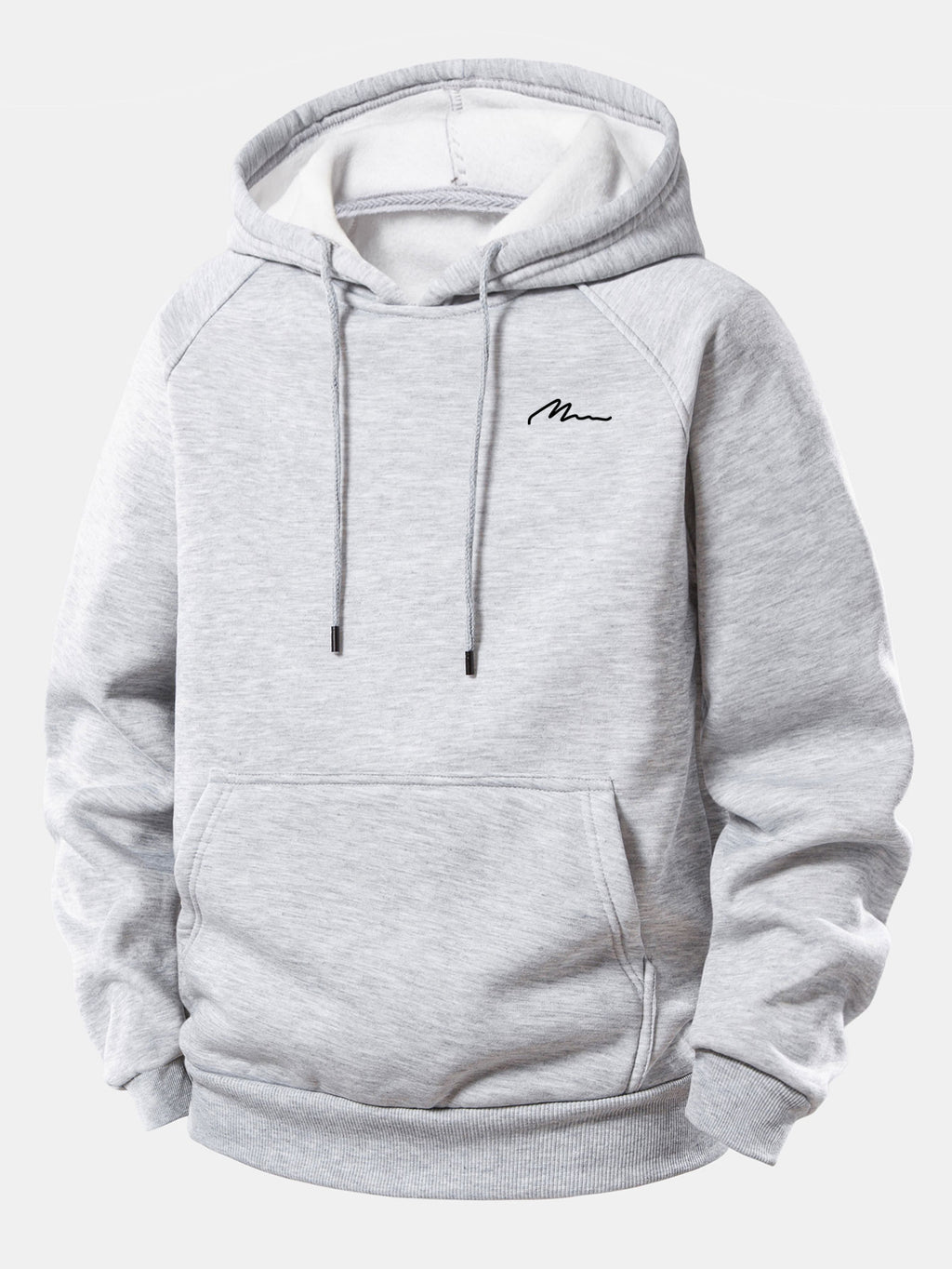Heren print trekkoord hoodie