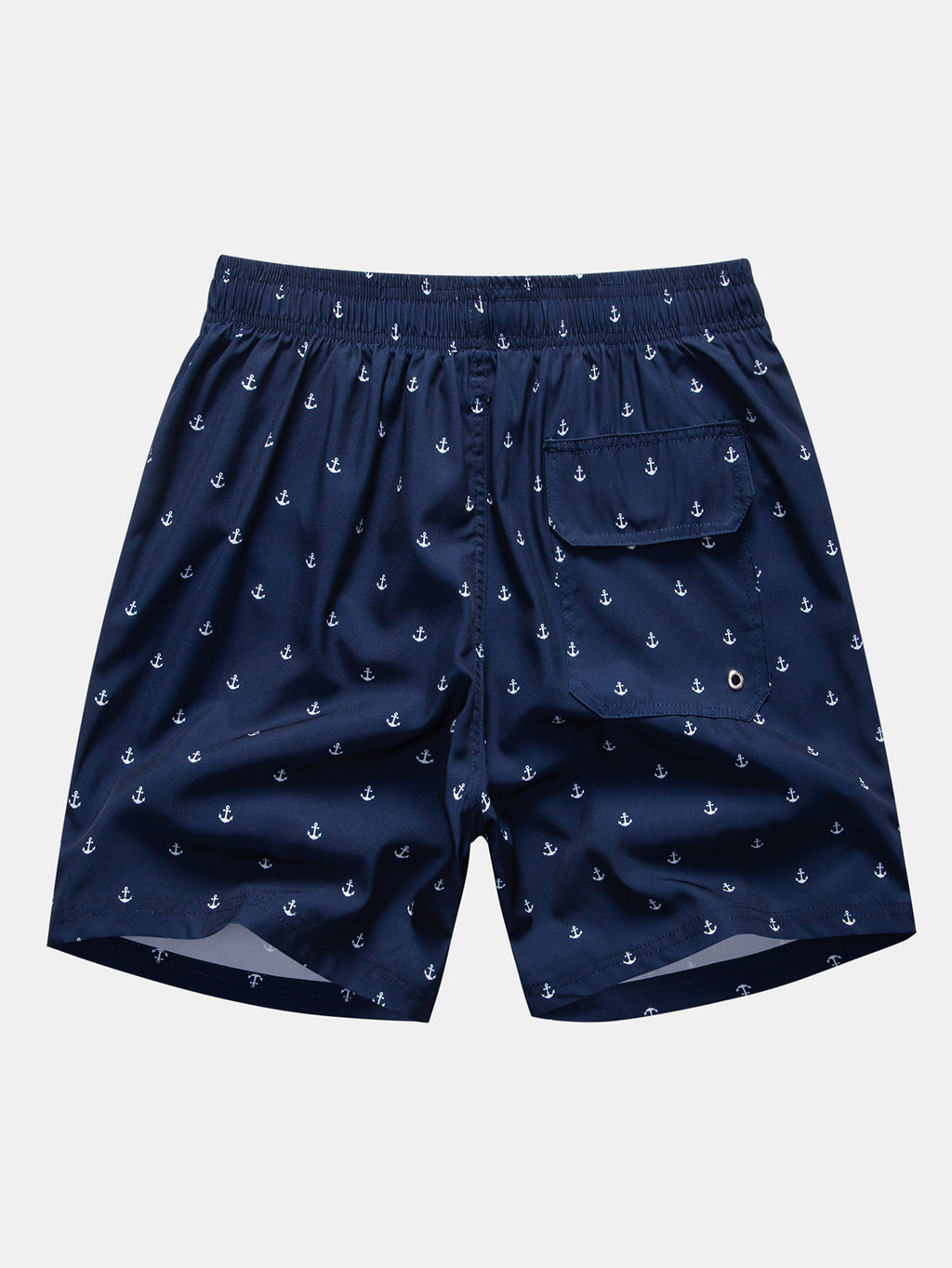 Anchor Print Kordelzug Swim Shorts