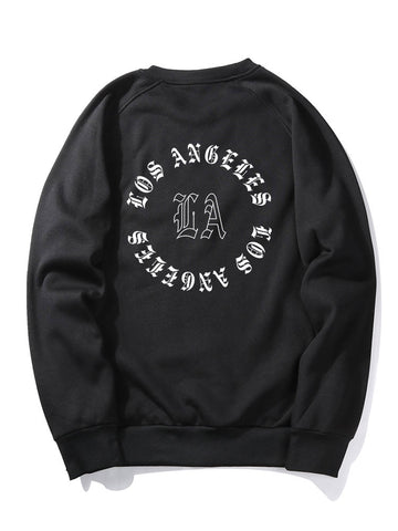 Los Angeles Letter Back Print Sweatshirt